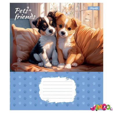 Зошит учнівський шкільний, 768067 А5 12 лін. 1B Pets Frinds
