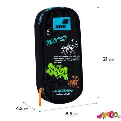 74488 Пенал Kite 662 Street Style, Чорний