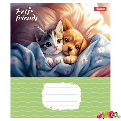 Зошит учнівський шкільний, 768067 А5 12 лін. 1B Pets Frinds