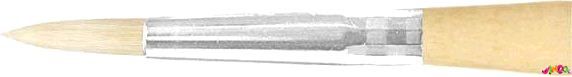 Пензлик "Roubloff", щетина, кругла, довга ручка, покрита лаком, 1612, №6