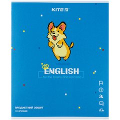 Зошит предметний Kite Pixel K21-240-10, 48 аркушів, лінія, англійська мова, принт