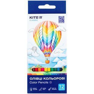 Олівці кольорові Kite, 12 шт. Kite Classic (K-051)