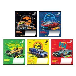 Зошит шкільний Kite Hot Wheels HW26-232, 12 аркушів, клітинка