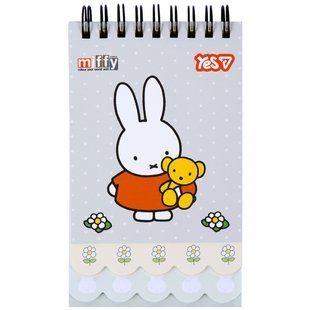 Блокнот Yes 85x142/60 подв. спіраль "Miffy Teddy" з 2 фігурними ярусами (152233)