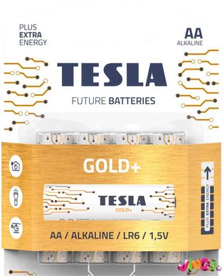 392257 Лужні батарейки TESLA Batteries 1.5V AA LR06 GOLD + блістер-4шт. в упаковці