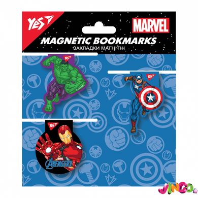 Закладки магнітні YES Marvel.Avengers, 3шт. (707733)