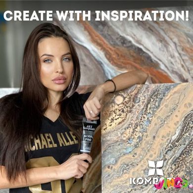 Фарба художня Серія "Металік" Acryl PRO ART Kompozit 75 мл, 138 червоне золото, 138 червоне золото