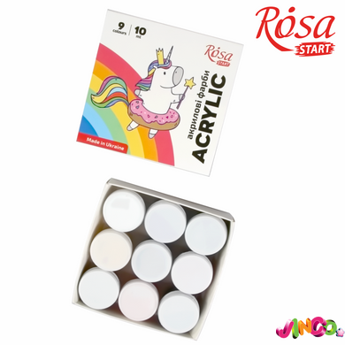 Набір акрилових фарб Unicorn 9&times;10мл ROSA START