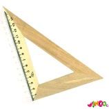 Трикутник дерев'яний 16см, 45 45