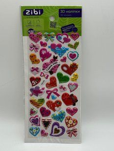 ZB.63386 3D наліпки Закохані серця 23 см, KIDS Line