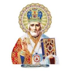 BJP205 Алмазна картина Святий Миколай Чудотворець Strateg на підставці розміром 30х30 см (BJP205)