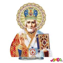 BJP205 Алмазна картина Святий Миколай Чудотворець Strateg на підставці розміром 30х30 см (BJP205)