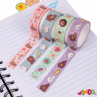 Стрічка паперова самоклеюча "Line Friends", 1,5cмх5м (742880)