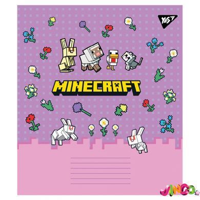 767596 А5 24 лін. Yes Minecraft Spring, зошит учнівський шкільний