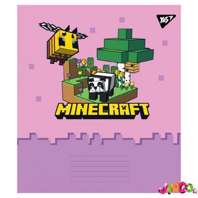 767596 А5 24 лін. Yes Minecraft Spring, зошит учнівський шкільний
