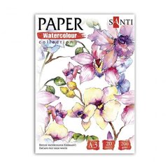 Набор бумаги для акварели SANTI Flowers, А3, Paper Watercolor Collection, 20 л, 200 (130501)