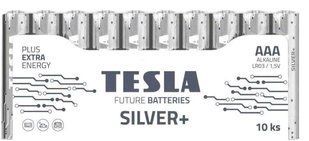 392349 Лужні батарейки TESLA Batteries 1.5V AАA LR03 SILVER + блістер-10шт. в упаковці