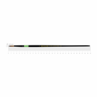 Пензель синтетика кругла Green stripe 1019 № 8 довга ручка KOLOS
