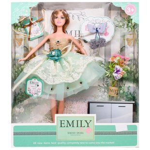 Лялька Emily арт. QJ088D з аксесуарами, коробка 28.5*6.5*32.5 см