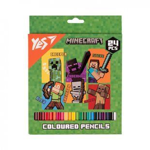 Олівці кольорові Yes 24 кол. "Minecraft. Heroes"