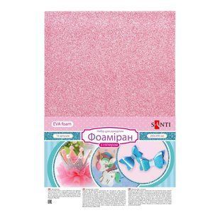 Фоаміран Santi Рожевий з гліттером (742678)