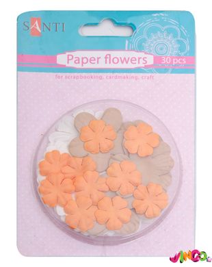 Набір квітів паперових «Крафт кольору», 30 шт (952618)