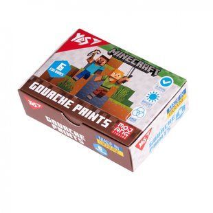 Фарби гуашеві Yes Minecraft 6 кольорів 20 мл (230405)