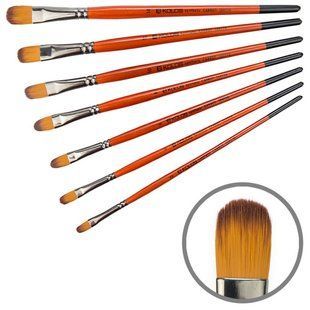 Пензель синтетика овальна Carrot 1097FR № 4 коротка ручка KOLOS