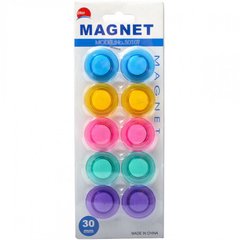84562 Магнит для доски "Цветной" 10 штук T-3010, D3см