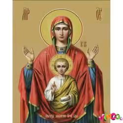 HEG86026 Алмазна картина Ікона Знамення Божої Матері Strateg розміром 30х40 см (HEG86026)
