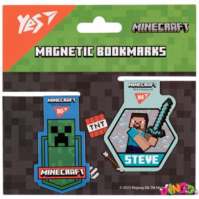 708103 Закладки магнитные Yes "Minecraft Steve", 2шт