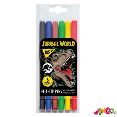 650515 Фломастери YES 6 кольорів Jurassic World
