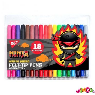 650532 Фломастери YES 18 кольорів "Ninja"