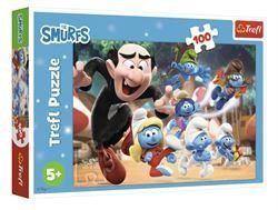 Пазли "100" The Smurfs Уроки тата Смурфа, 16481 Trefl