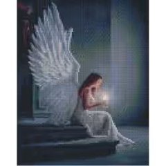 HX470 Алмазна картина Дівчина-ангел Strateg розміром 30х40 см (HX470)