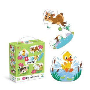 Пазл 4 в 1 &laquo;Baby puzzle. День на фермі&raquo; 2-3-4-4 елементи, 300687, Різнобарвний