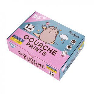 Фарби гуашеві Yes Pusheen 12 кольорів 20 мл (230402)