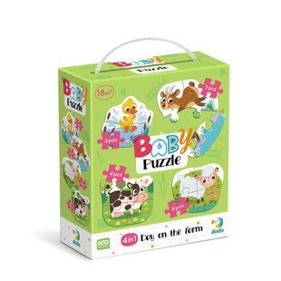 Пазл 4 в 1 &laquo;Baby puzzle. День на фермі&raquo; 2-3-4-4 елементи ,300687, Різнобарвний