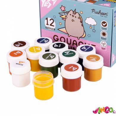 Фарби гуашеві Yes Pusheen 12 кольорів 20 мл (230402)