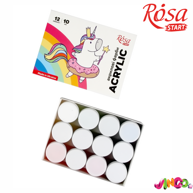 Набір акрилових фарб Unicorn 12&times;10мл ROSA START