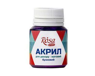 20036 Акрил для декору, Бузковий, матовий, 20 мл, ROSA START