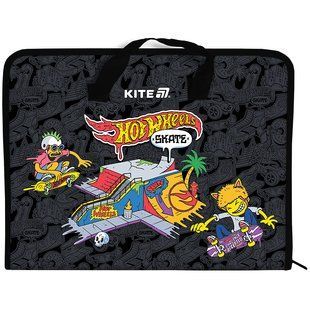 Папка-портфель на блискавці Kite Hot Wheels HW25-202, 1 відділення, A4