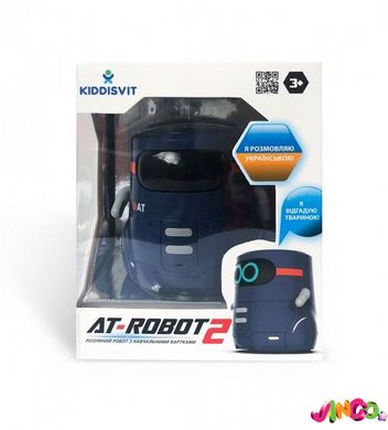 AT002-02-UKR Розумний робот з сенсорним керуванням та навчальними картками - AT-ROBOT 2 (темно-фіолетовий, озвуч.укр)