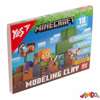 Пластилін YES, 18 кол., 360г Minecraft, 540678