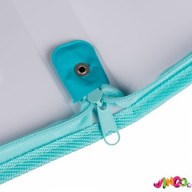 492246 Папка-портфель Yes FC на блискавці з тканинними ручками "Glamour" бірюзово-фіолетова