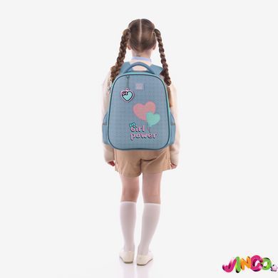 Рюкзак GoPack Education 165M напівкаркасний для дівчат "Girl Power", комбінований