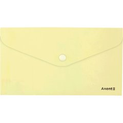 1414-08-A Папка-конверт на кнопці DL, Pastelini, жовта