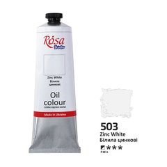 328503 Фарба олійна, Білила цинкові, 100мл, ROSA Studio