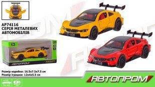 Машина мет. АВТОПРОМ арт. AP74116 1:32,2 кольора,відкр.двері,багажник,короб.16,5 7, ЧП216310