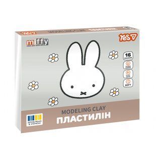 Пластилін, 16 кольорів, 320 г, Miffy, YES (540720)